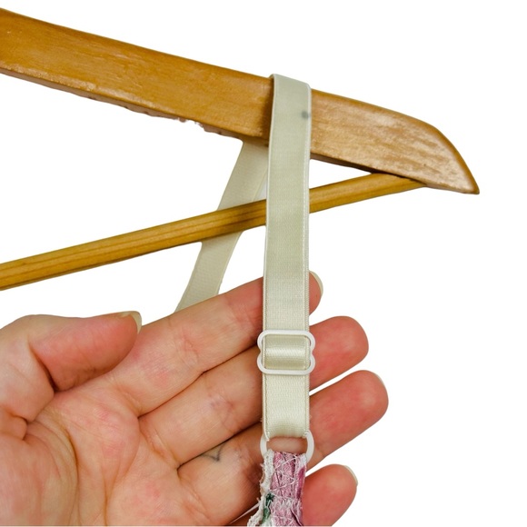 Bestform Vintage 70s Crinkle Satin Metallic Floral Printed Ruched Underwire Bra - Picture 9 of 14